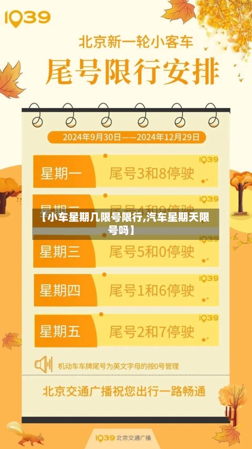 【小车星期几限号限行,汽车星期天限号吗】